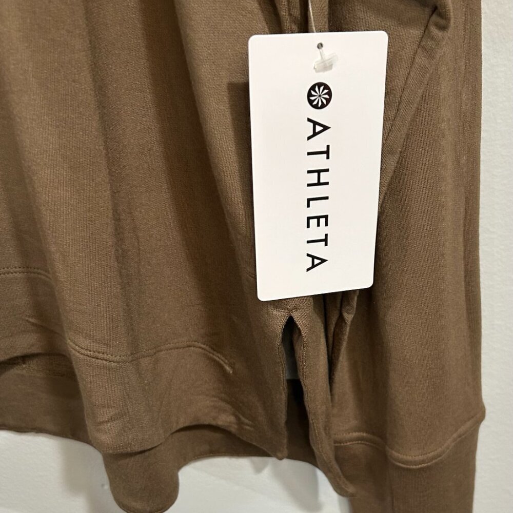 Athleta Coaster Luxe Recover High Hip Sweatshirt in Clay Color Size XL - Picture 8 of 8